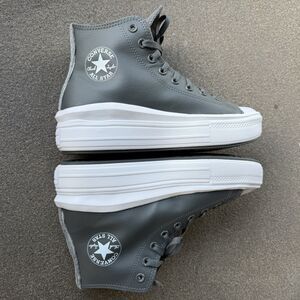 Women's Converse CTAS Move Iron Grey/White High Top Sneakers Size 10 A01344C